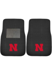 Sports Licensing Solutions Nebraska Cornhuskers 2 Piece Embroidered Car Mat - Black