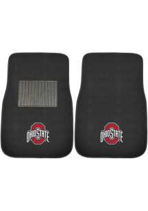 Sports Licensing Solutions Ohio State Buckeyes 2 Piece Embroidered Car Mat - Black