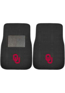 Sports Licensing Solutions Oklahoma Sooners 2 Piece Embroidered Car Mat - Black