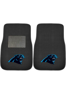 Sports Licensing Solutions Carolina Panthers 2 Piece Embroidered Car Mat - Black
