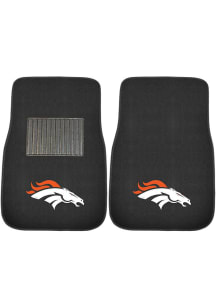 Sports Licensing Solutions Denver Broncos 2 Piece Embroidered Car Mat - Black