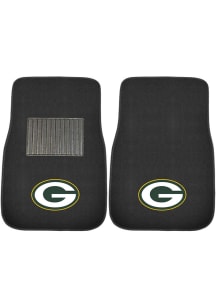Sports Licensing Solutions Green Bay Packers 2 Piece Embroidered Car Mat - Black