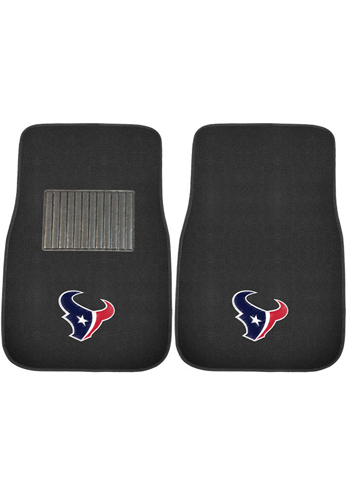 Sports Licensing Solutions Houston Texans 2 Piece Embroidered Car Mat - Black