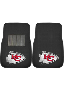 Sports Licensing Solutions Kansas City Chiefs 2 Piece Embroidered Car Mat - Black