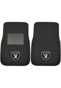 Sports Licensing Solutions Las Vegas Raiders 2 Piece Embroidered Car Mat - Black