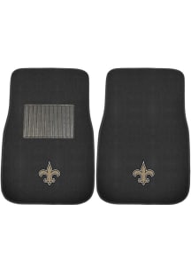 Sports Licensing Solutions New Orleans Saints 2 Piece Embroidered Car Mat - Black