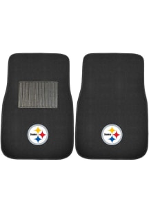 Sports Licensing Solutions Pittsburgh Steelers 2 Piece Embroidered Car Mat - Black