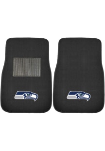 Sports Licensing Solutions Seattle Seahawks 2 Piece Embroidered Car Mat - Black