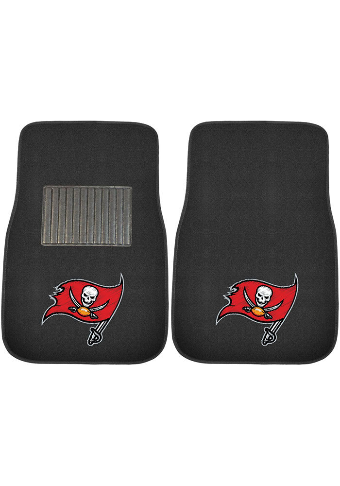 Sports Licensing Solutions Tampa Bay Buccaneers 2 Piece Embroidered Car Mat - Black