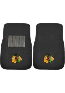 Sports Licensing Solutions Chicago Blackhawks 2 Piece Embroidered Car Mat - Black