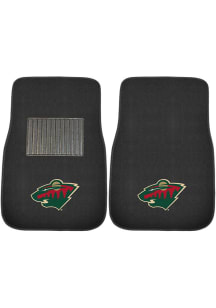 Sports Licensing Solutions Minnesota Wild 2 Piece Embroidered Car Mat - Black