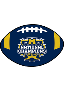 Michigan Wolverines 2023 College Football National Champions Football Interior Rug