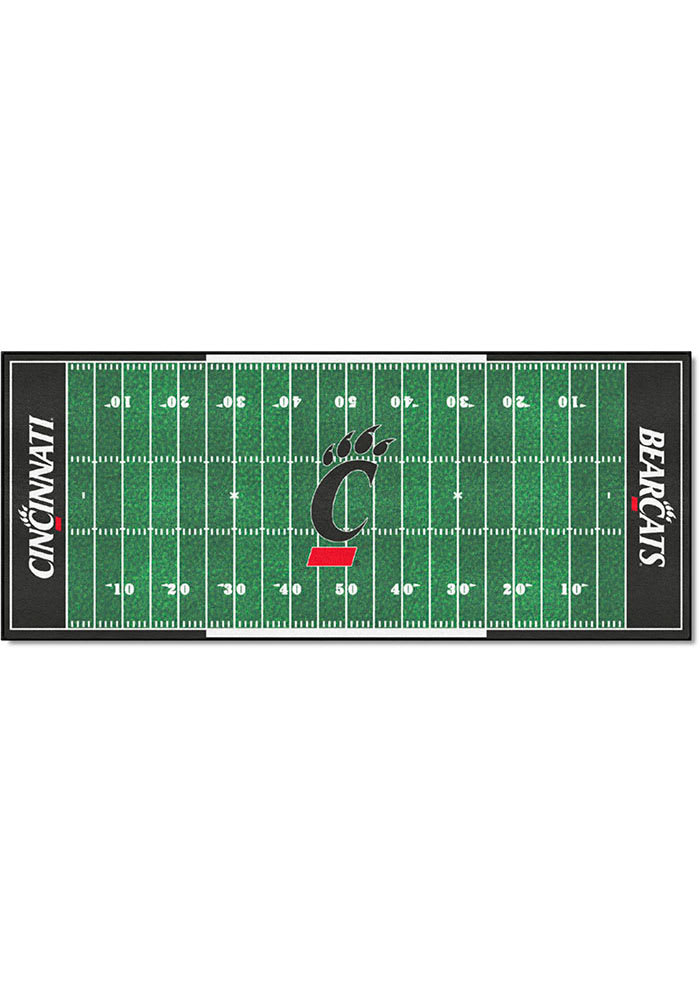 Cincinnati Bearcats Football Field Runner Interior Rug Green