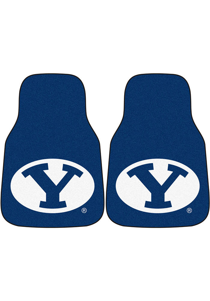 Sports Licensing Solutions BYU Cougars 2-Piece Carpet Car Mat - Black