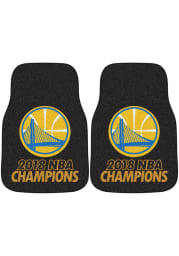 Sports Licensing Solutions Golden State Warriors 2018 NBA Champions 2-Piece Carpet Car Mat - Black