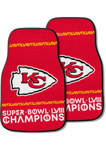 Sports Licensing Solutions Kansas City Chiefs Super Bowl LVIII Champions Carpet 2 Piece Car Mat ..