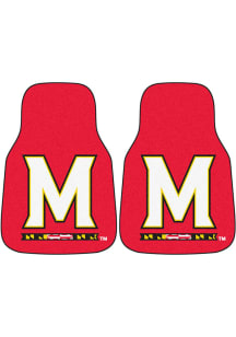 Maryland Terrapins Red Sports Licensing Solutions 2-Piece Carpet Car Mat