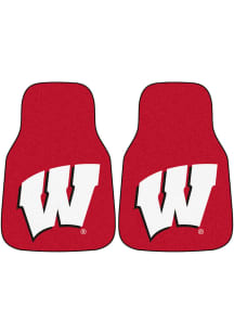 Wisconsin Badgers Red Sports Licensing Solutions 2-Piece Car Mat
