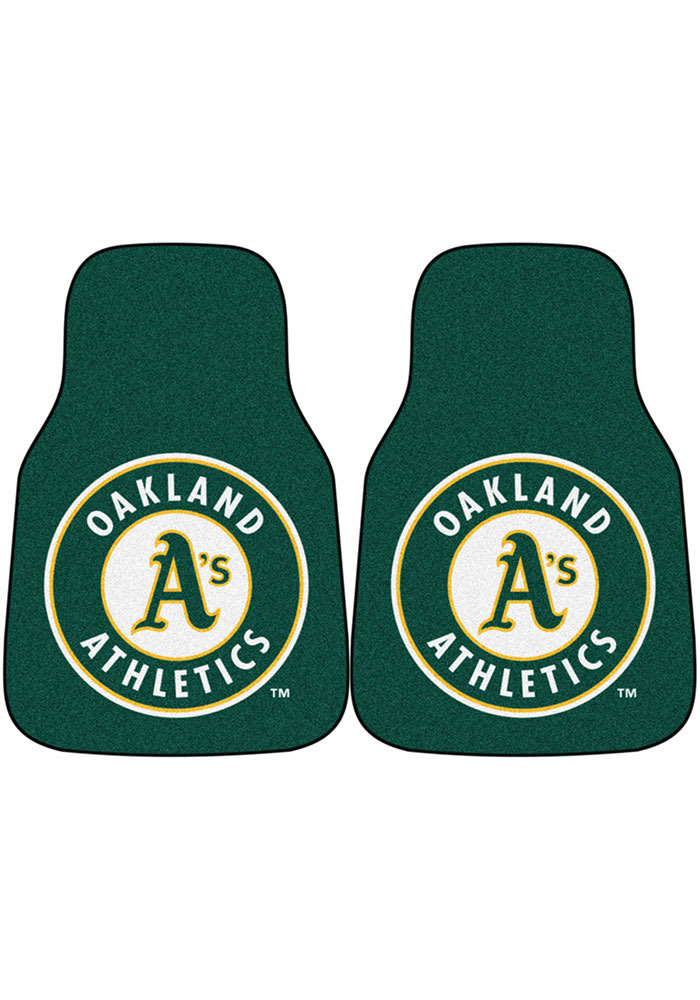 Sports Licensing Solutions Oakland Athletics 2-Piece Carpet Car Mat - Green