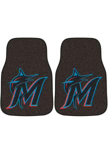 Sports Licensing Solutions Miami Marlins 2-Piece Carpet Car Mat - Black