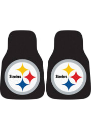 Sports Licensing Solutions Pittsburgh Steelers 2-Piece Carpet Car Mat - Black