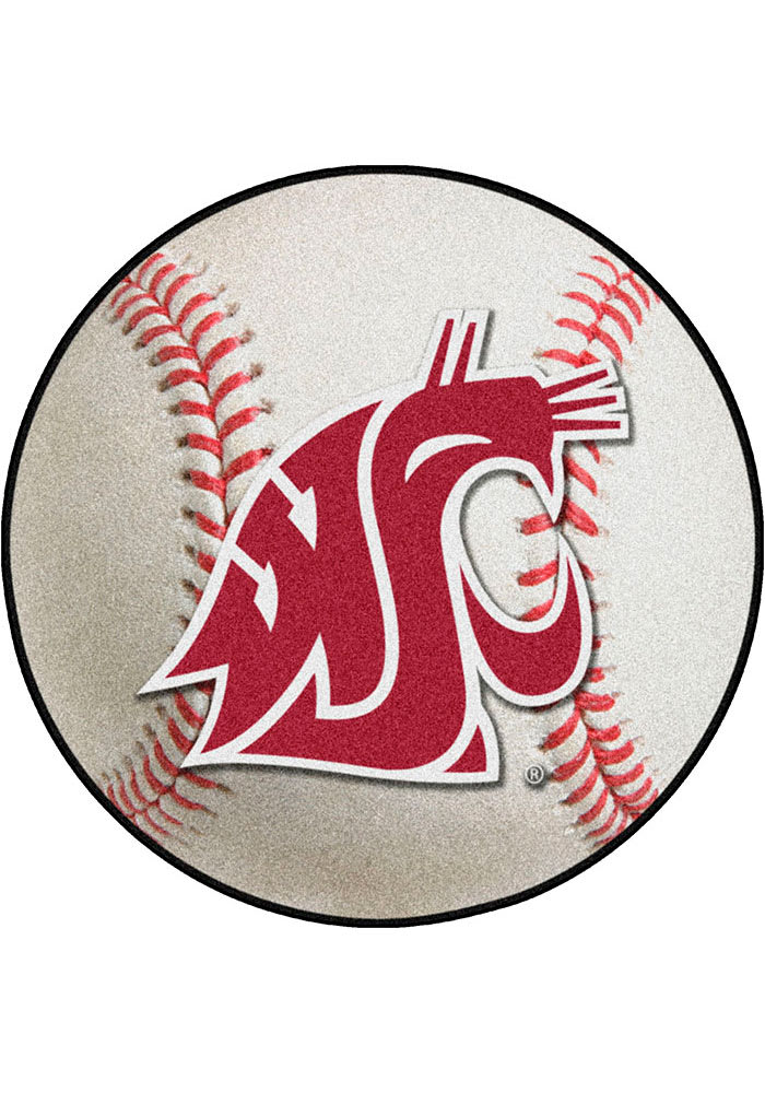 Washington State Cougars 27` Baseball Interior Rug