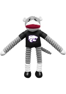 Black K-State Wildcats Sock Monkey Pet Toy