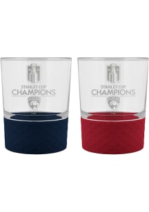 Florida Panthers 2025 Stanley Cup Champions Commissioner Set Rock Glass - Navy Blue