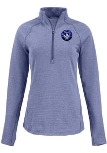 Cutter and Buck Montreal Impact Womens Blue Pehastin Qtr Zip