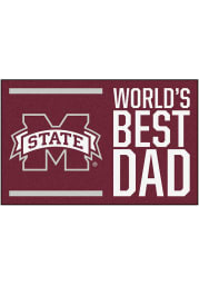 Mississippi State Bulldogs Worlds Best Dad 19x30 Starter Interior Rug