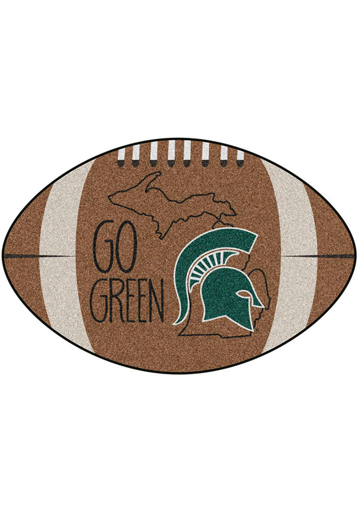 Michigan State Spartans Southern Style 20x32 Football Interior Rug
