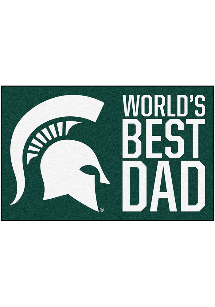 Michigan State Spartans Worlds Best Dad 19x30 Starter Interior Rug