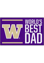 Washington Huskies Worlds Best Dad 19x30 Starter Interior Rug