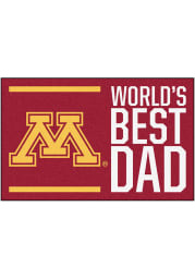 Minnesota Golden Gophers Worlds Best Dad 19x30 Starter Interior Rug
