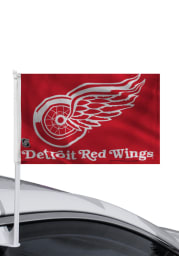 Detroit Red Wings 11x14 Red Car Flag - Red
