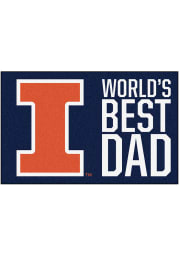 Illinois Fighting Illini Worlds Best Dad 19x30 Starter Interior Rug