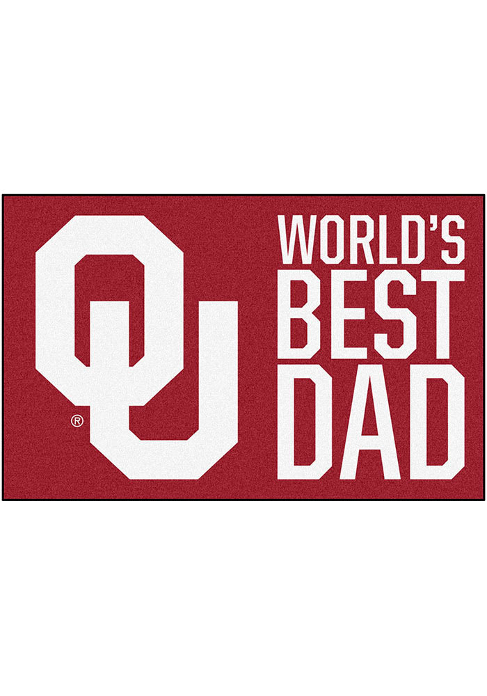 Oklahoma Sooners Worlds Best Dad 19x30 Starter Interior Rug