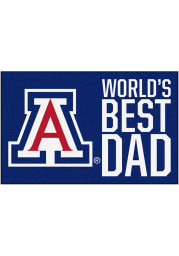 Arizona Wildcats Worlds Best Dad 19x30 Starter Interior Rug