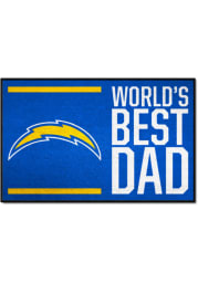Los Angeles Chargers Worlds Best Dad 19x30 Starter Interior Rug