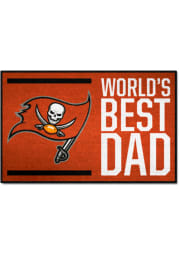 Tampa Bay Buccaneers Worlds Best Dad 19x30 Starter Interior Rug