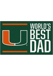 Miami Hurricanes Worlds Best Dad 19x30 Starter Interior Rug