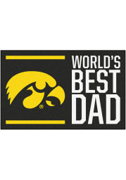 Iowa Hawkeyes Worlds Best Dad 19x30 Starter Interior Rug