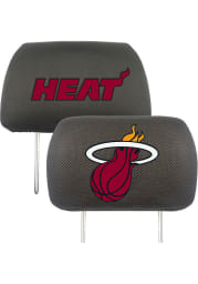 Sports Licensing Solutions Miami Heat 10x13 Head Rest Auto Head Rest Cover - Black