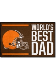 Cleveland Browns Worlds Best Dad 19x30 Starter Interior Rug