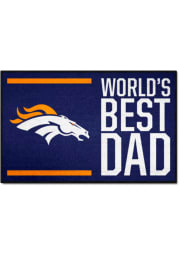 Denver Broncos Worlds Best Dad 19x30 Starter Interior Rug