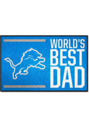 Detroit Lions Worlds Best Dad 19x30 Starter Interior Rug