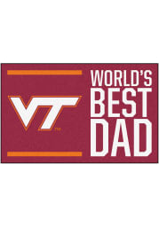 Virginia Tech Hokies Worlds Best Dad 19x30 Starter Interior Rug