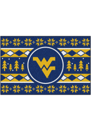 West Virginia Mountaineers 19x30 Holiday Sweater Starter Interior Rug