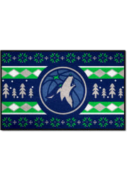 Minnesota Timberwolves 19x30 Holiday Sweater Starter Interior Rug