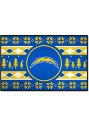 Los Angeles Chargers 19x30 Holiday Sweater Starter Interior Rug
